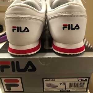 White Women Fila Tennis Shoes